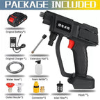 🚗💦  Cordless High-Pressure Washer Gun 🪟🏡