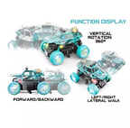 🔥Double-Sided 360° RC Stunt Car Toy with Lights & Music – Rechargeable Remote Control Car 🚗✨