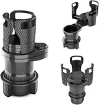 2-in-1 Car Cup Holder Expander 🥤🍟 | 360° Rotatable Dual Drink & Snack Organizer 🚗