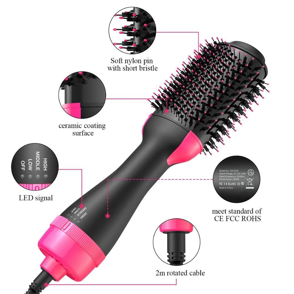 Electric Hot Air Paddle Brush & Hair Styler